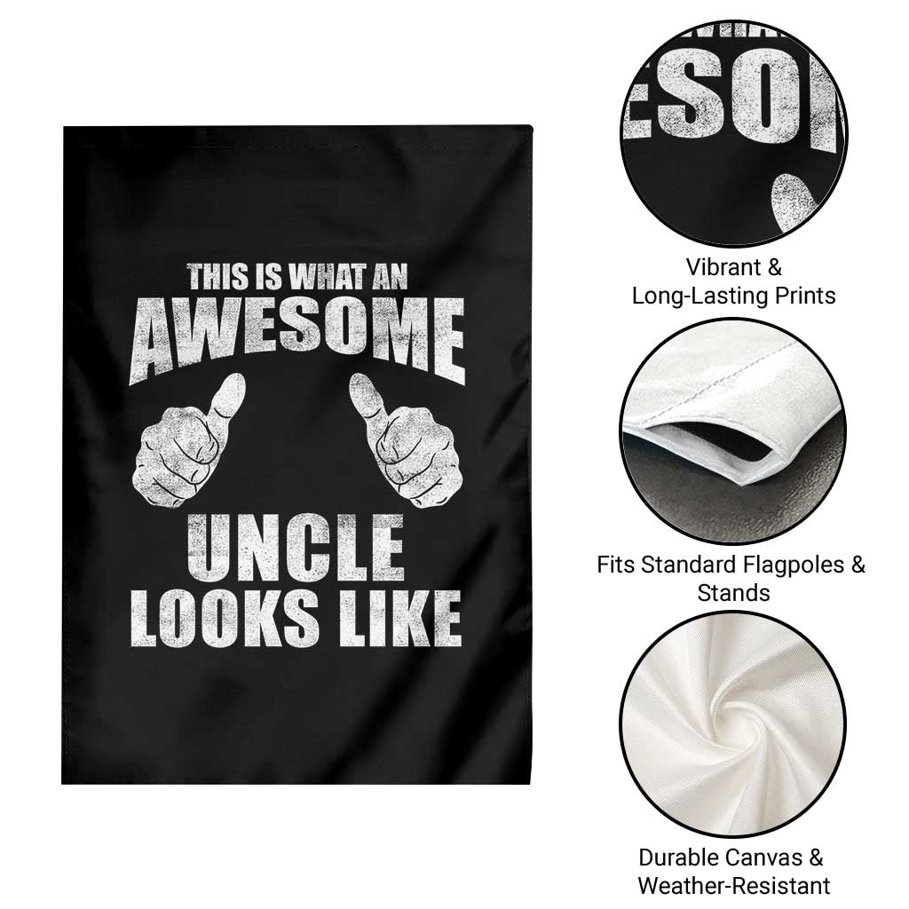 This Is What An Awesome Uncle Looks Like Garden Flag Funny Fathers Day Gifts