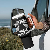 This Is What An Awesome Uncle Looks Like Tumbler With Handle Funny Fathers Day Gifts