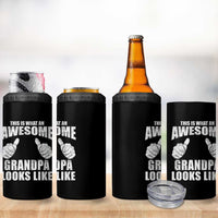 This Is What An Awesome Grandpa Looks Like 4 in 1 Can Cooler Tumbler Funny Fathers Day Gifts