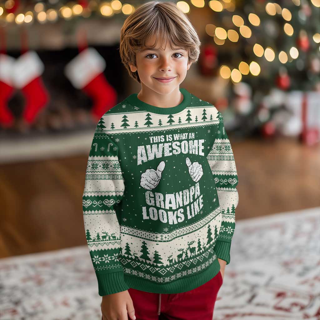 This Is What An Awesome Grandpa Looks Like Ugly Christmas Sweater Funny Fathers Day Gifts