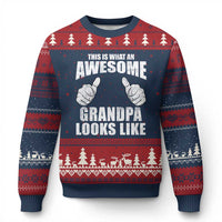 This Is What An Awesome Grandpa Looks Like Ugly Christmas Sweater Funny Fathers Day Gifts