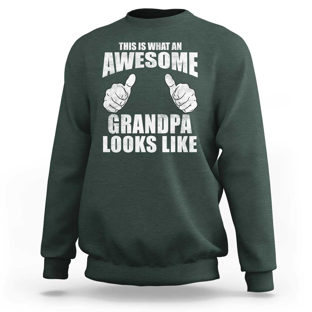 This Is What An Awesome Grandpa Looks Like Sweatshirt Funny Fathers Day Gifts