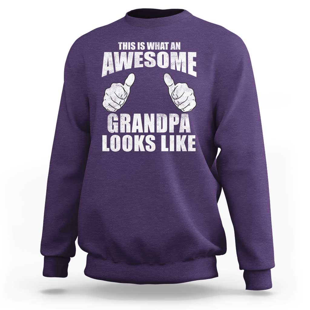This Is What An Awesome Grandpa Looks Like Sweatshirt Funny Fathers Day Gifts