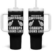 This Is What An Awesome Grandpa Looks Like Tumbler With Handle Funny Fathers Day Gifts
