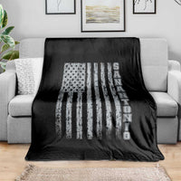 San Antonio Texas State Pride Vintage American Flag Throw Blanket