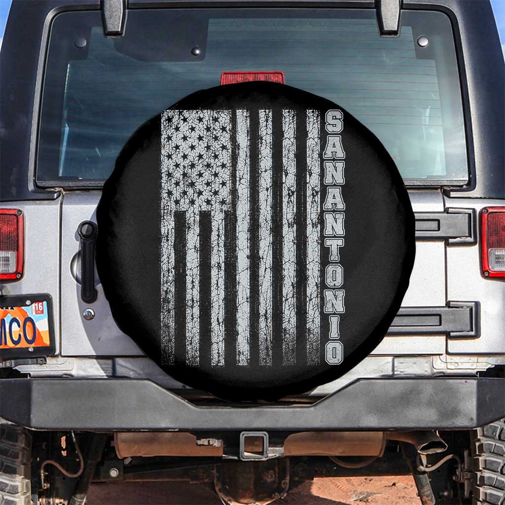 San Antonio Texas State Pride Vintage American Flag Spare Tire Cover