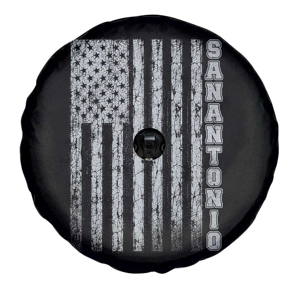 San Antonio Texas State Pride Vintage American Flag Spare Tire Cover