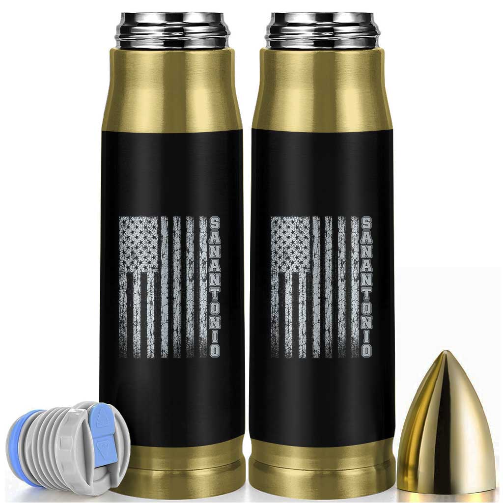 San Antonio Texas State Pride Vintage American Flag Bullet Tumbler