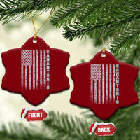 San Antonio Texas State Pride Vintage American Flag Ceramic Ornament