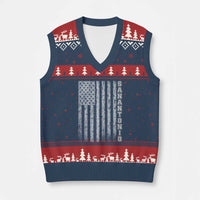 San Antonio Texas State Pride Vintage American Flag V-Neck Knit Sweater Vest