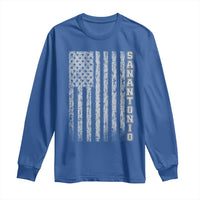 San Antonio Texas State Pride Vintage American Flag Long Sleeve Shirt