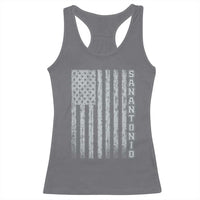 San Antonio Texas State Pride Vintage American Flag Racerback Tank Top