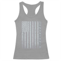 San Antonio Texas State Pride Vintage American Flag Racerback Tank Top