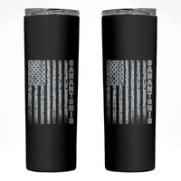 San Antonio Texas State Pride Vintage American Flag Skinny Tumbler