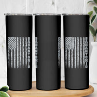 San Antonio Texas State Pride Vintage American Flag Skinny Tumbler