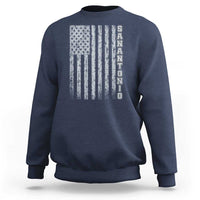 San Antonio Texas State Pride Vintage American Flag Sweatshirt
