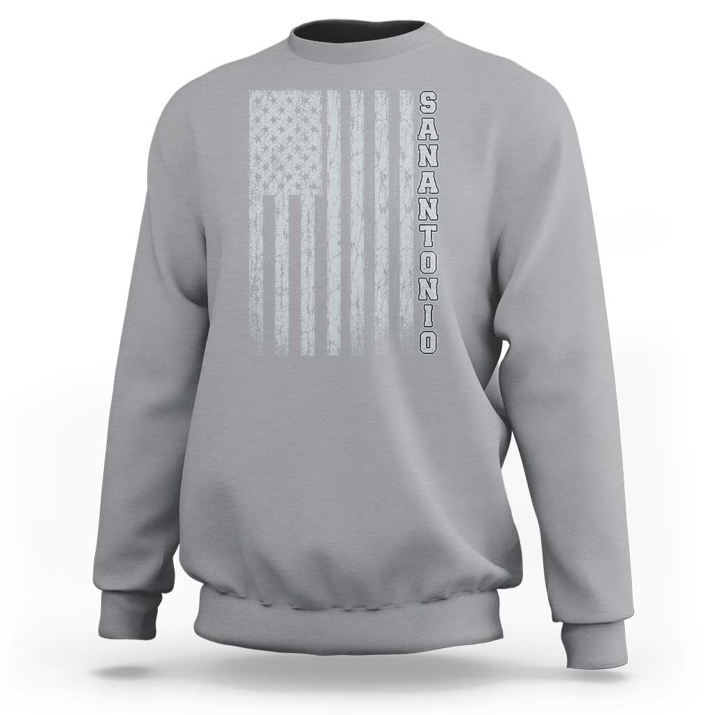 San Antonio Texas State Pride Vintage American Flag Sweatshirt