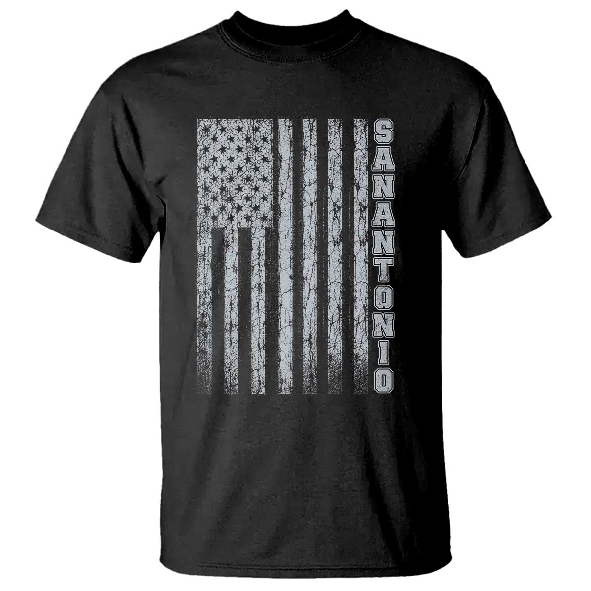 San Antonio Texas State Pride Vintage American Flag T Shirt
