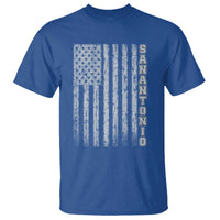 San Antonio Texas State Pride Vintage American Flag T Shirt