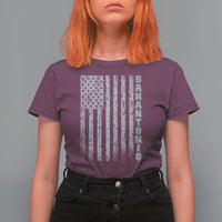 San Antonio Texas State Pride Vintage American Flag T Shirt For Women