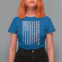 San Antonio Texas State Pride Vintage American Flag T Shirt For Women