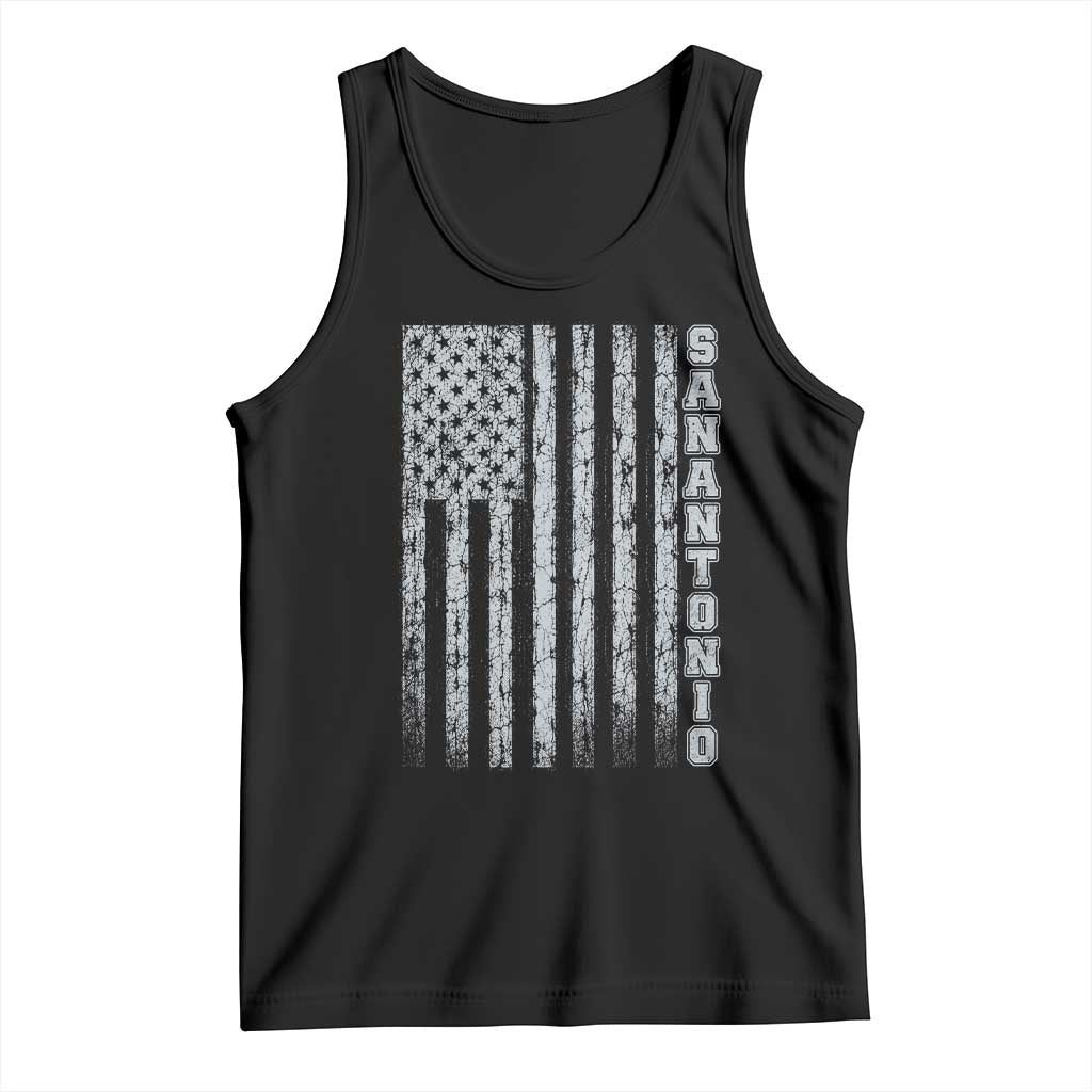 San Antonio Texas State Pride Vintage American Flag Tank Top