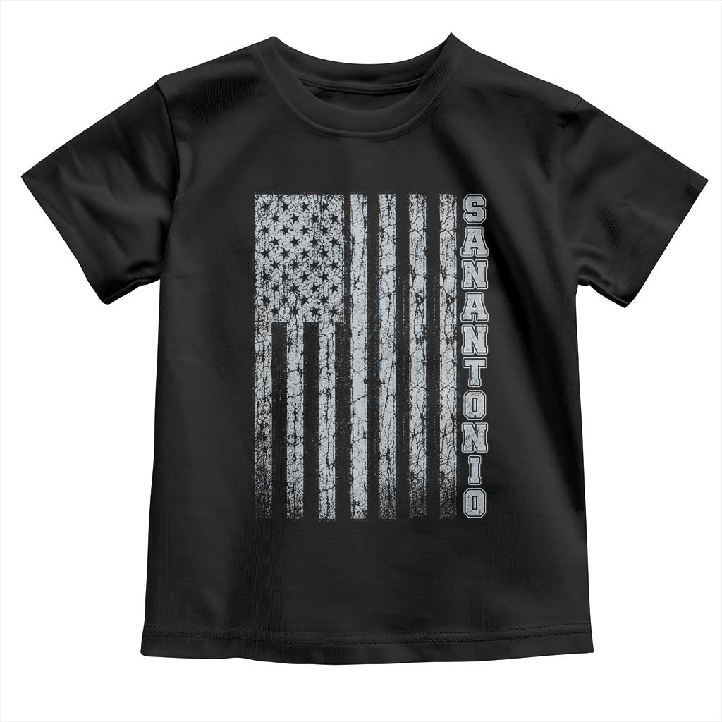San Antonio Texas State Pride Vintage American Flag Toddler T Shirt