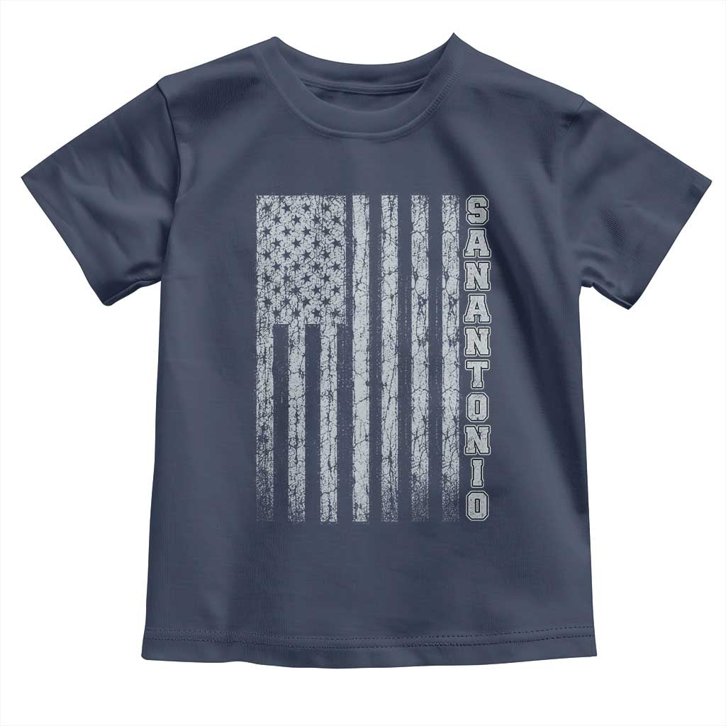 San Antonio Texas State Pride Vintage American Flag Toddler T Shirt