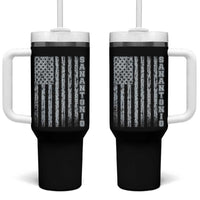 San Antonio Texas State Pride Vintage American Flag Tumbler With Handle
