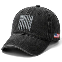 San Antonio Texas State Pride Vintage American Flag Washed Cotton Baseball Cap