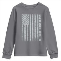 San Antonio Texas State Pride Vintage American Flag Youth Sweatshirt