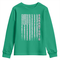 San Antonio Texas State Pride Vintage American Flag Youth Sweatshirt