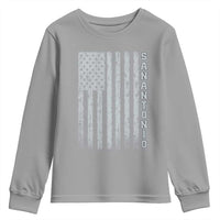 San Antonio Texas State Pride Vintage American Flag Youth Sweatshirt