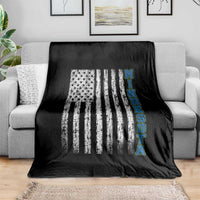 Minnesota MN State Pride Vintage American Flag Throw Blanket