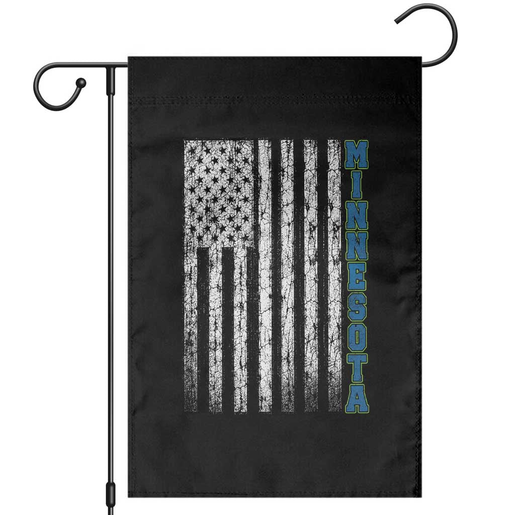 Minnesota MN State Pride Vintage American Flag Garden Flag