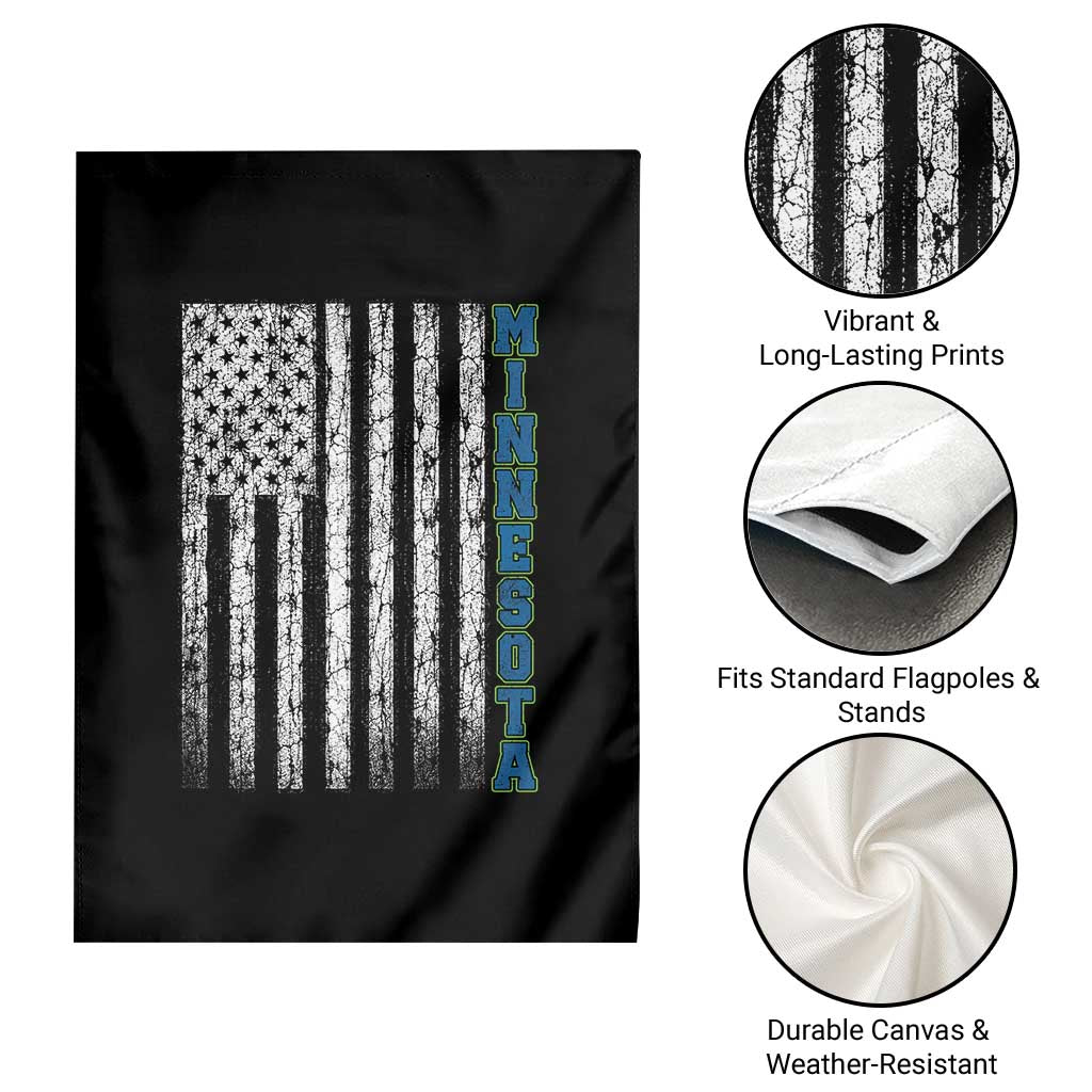 Minnesota MN State Pride Vintage American Flag Garden Flag
