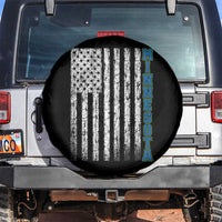 Minnesota MN State Pride Vintage American Flag Spare Tire Cover