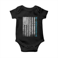 Minnesota MN State Pride Vintage American Flag Baby Onesie
