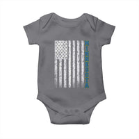 Minnesota MN State Pride Vintage American Flag Baby Onesie