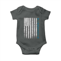 Minnesota MN State Pride Vintage American Flag Baby Onesie