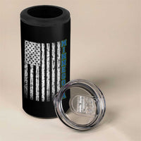 Minnesota MN State Pride Vintage American Flag 4 in 1 Can Cooler Tumbler