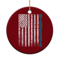 Minnesota MN State Pride Vintage American Flag Ceramic Ornament