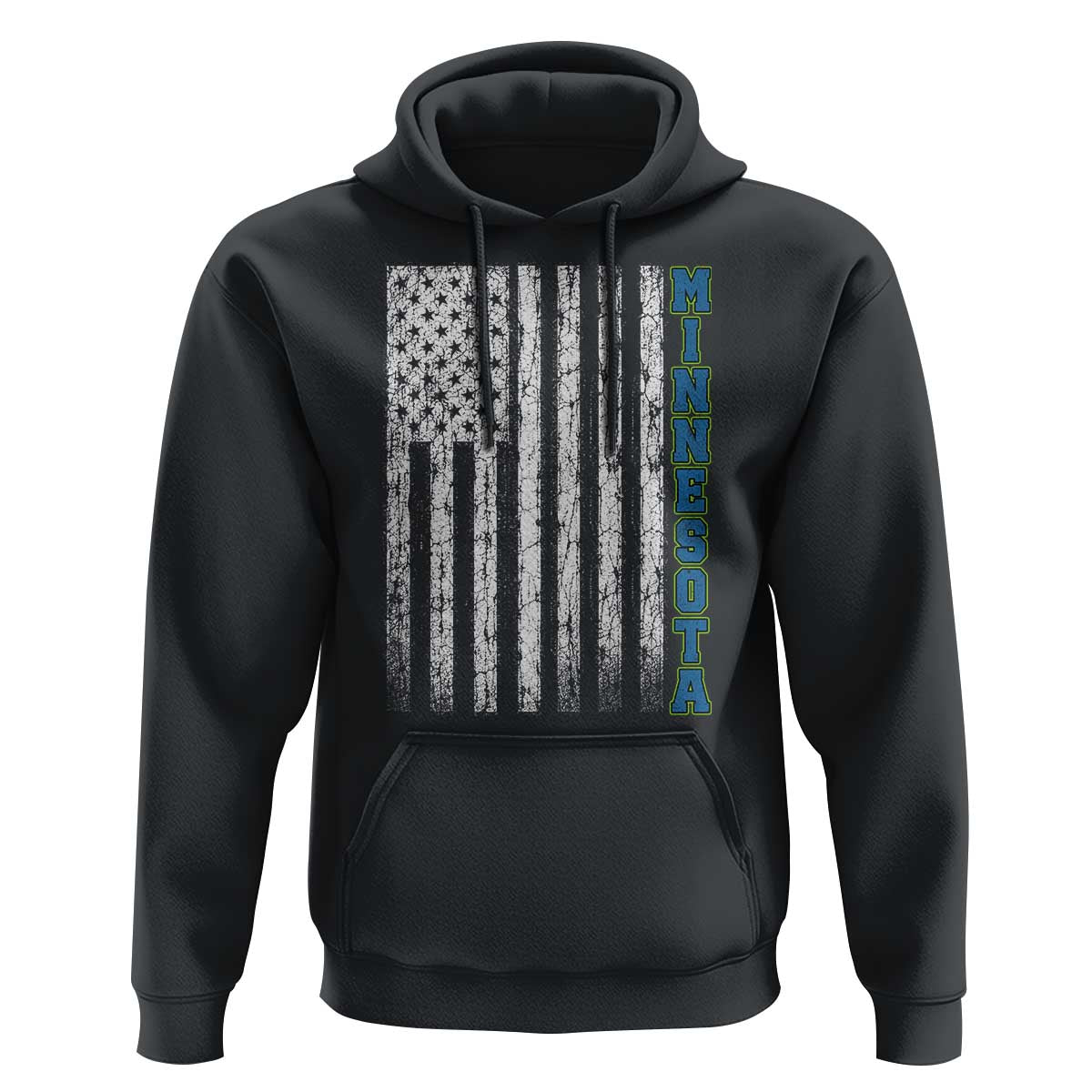 Minnesota MN State Pride Vintage American Flag Hoodie