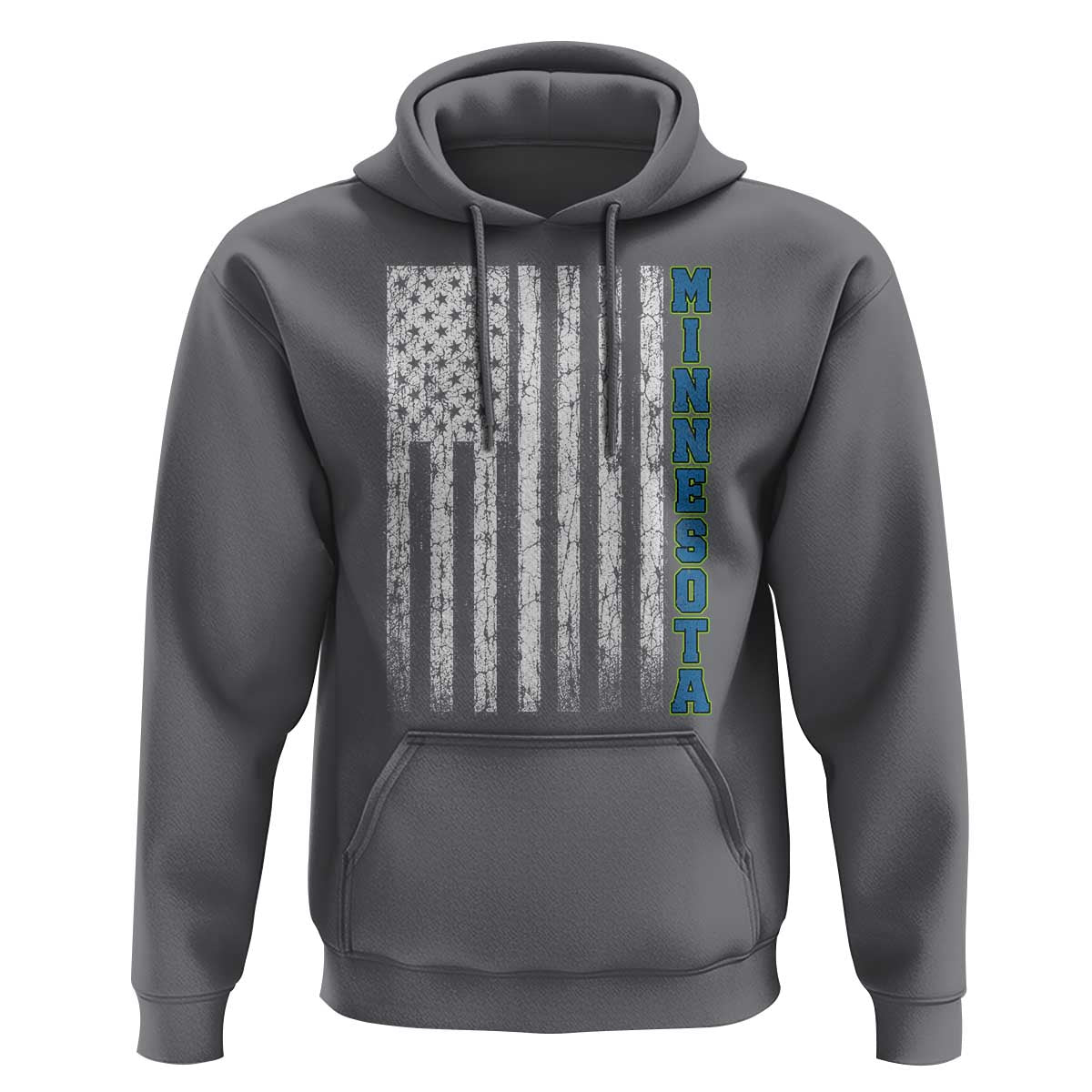 Minnesota MN State Pride Vintage American Flag Hoodie