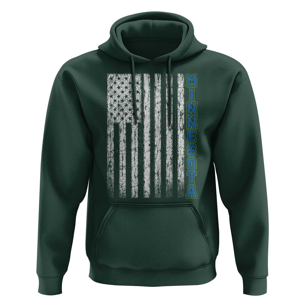 Minnesota MN State Pride Vintage American Flag Hoodie