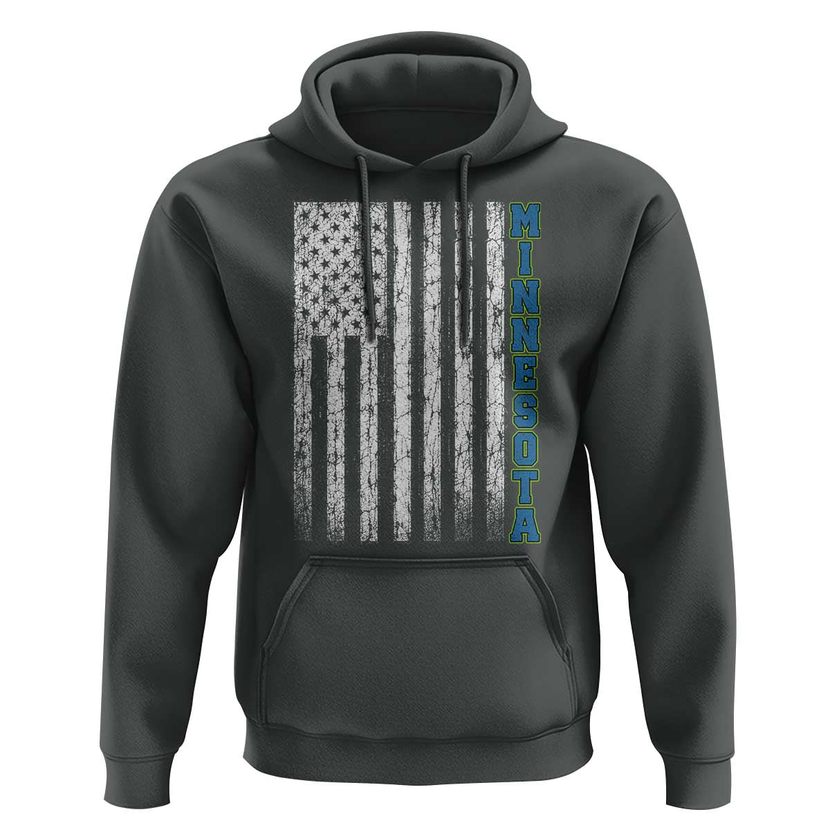 Minnesota MN State Pride Vintage American Flag Hoodie