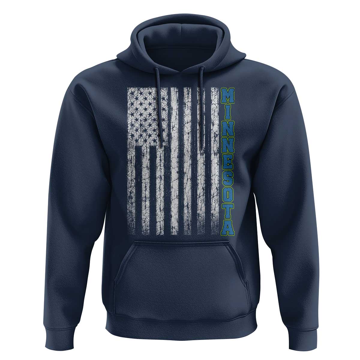 Minnesota MN State Pride Vintage American Flag Hoodie