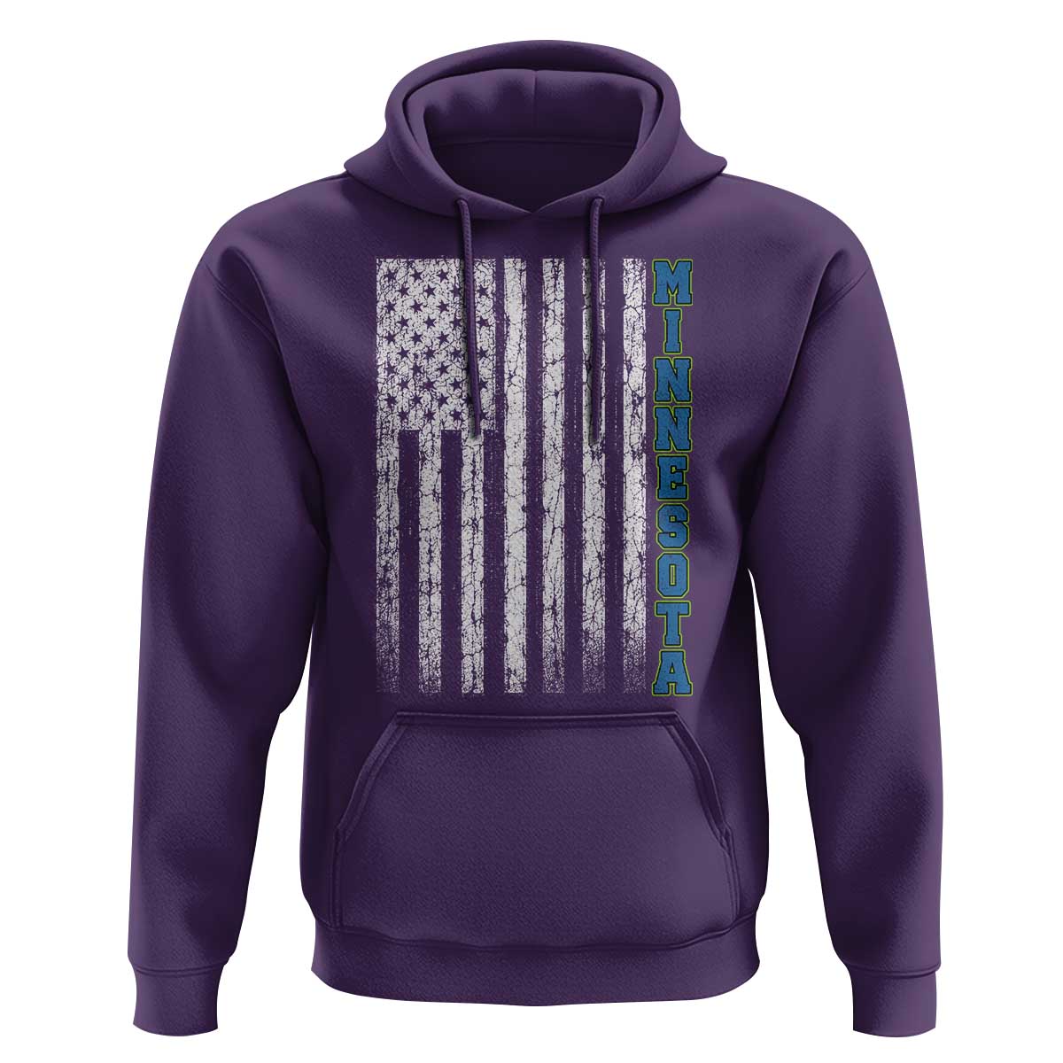 Minnesota MN State Pride Vintage American Flag Hoodie