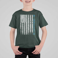 Minnesota MN State Pride Vintage American Flag T Shirt For Kid