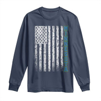 Minnesota MN State Pride Vintage American Flag Long Sleeve Shirt